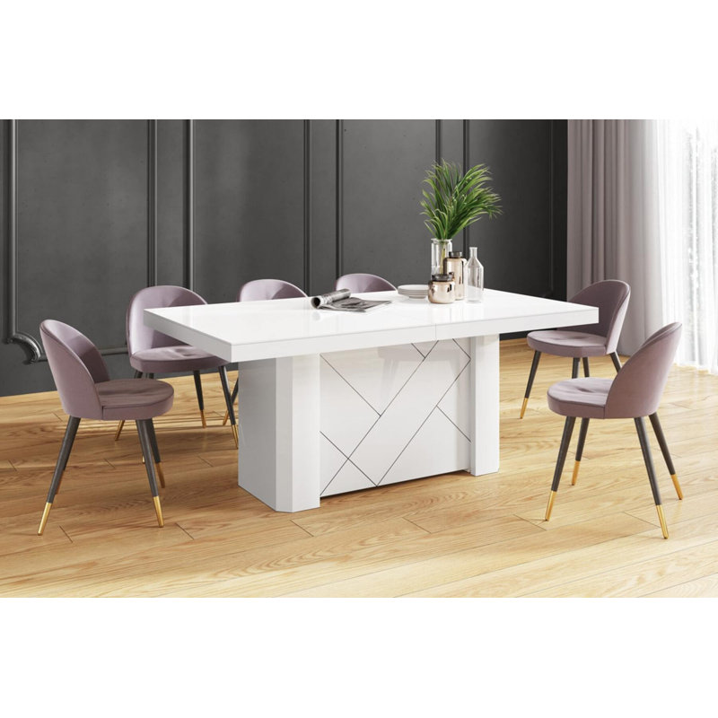 Sroda Extendable Dining Table, White
