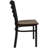 Prompton HERCULES Series Commercial Grade Curved Ladder Back Metal Restaurant Chair with Wood Seat-636585048