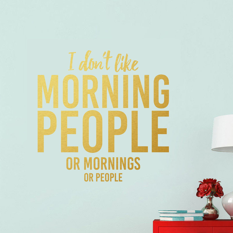 Décalcomanie murale i not like people people, Or