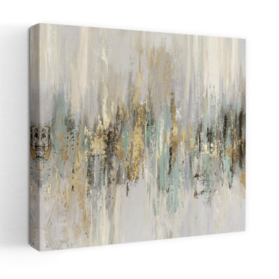 (Rf166-A) Dripping Gold I Modern Modern Art