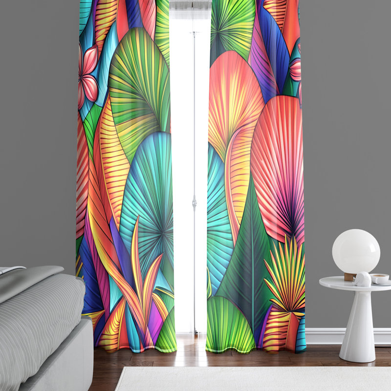 Paire de rideaux semi-transparents en polyester Danyia, L 40 po x L 82 po