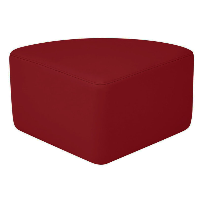 Upholstered Pie Ottoman 12" Height, Crimson
