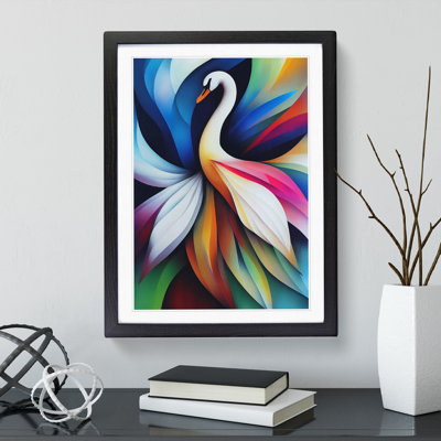 XV1022-5364X Wondrous Swan Abstract - Single Picture Frame Print