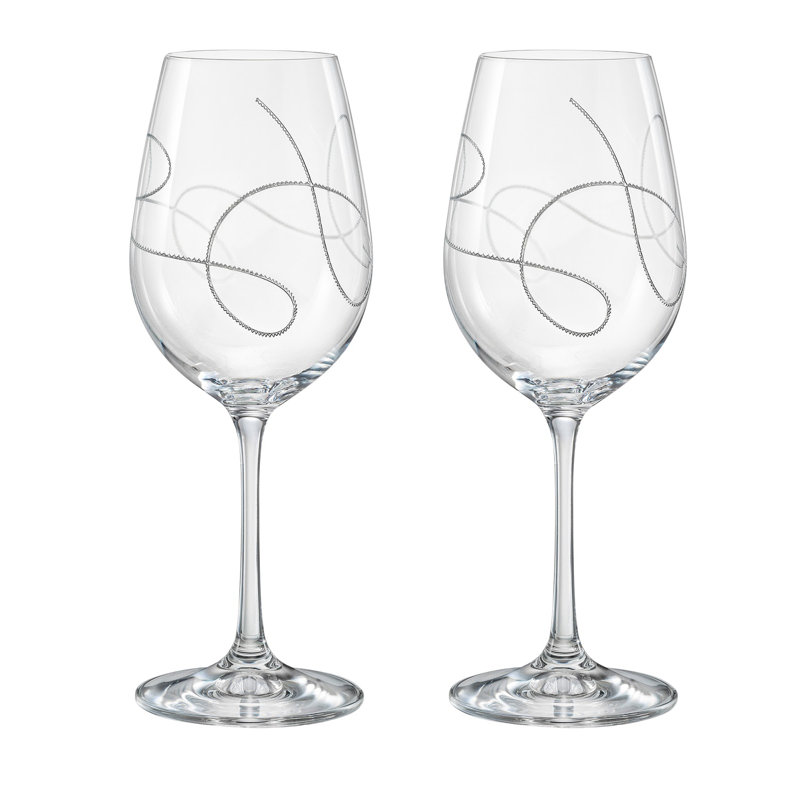 Saiz European 12 oz. Verre à vin à pied, Argent
