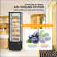 Vitrine réfrigérée commerciale, 10,5 pieds cubes Pi. Vitrine de présentation pour la boulangerie avec éclairage intérieur à DEL, tablettes réglables à dégivrage automatique-110896604