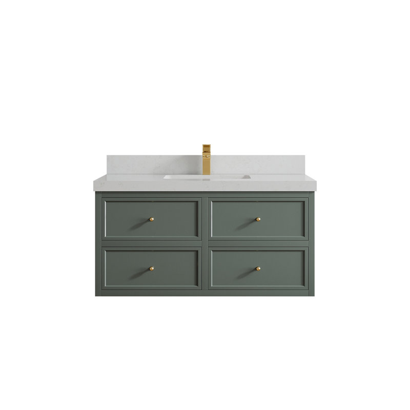 Meuble-lavabo simple 42 po Roswell, Carrara Quartz