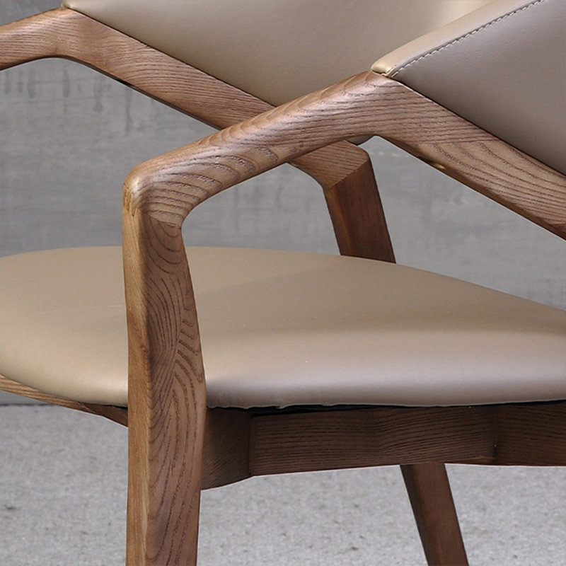 Chaise d'appoint à dossier noisette (ensemble de 2), Brun noyer, Kaki