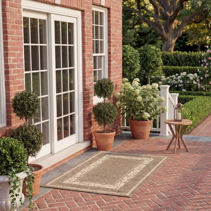 Herefordshire Performance Floral Indoor/Outdoor Area Rug, Rectangle 2' x 3'7"