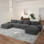Compression Sofa, U Shape Sofa, Corduroy Fabric Sofa, For Living Room-274603324