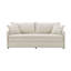 Canapé-lit modulaire en tissu beige avec 2 coussins décoratifs Elisea