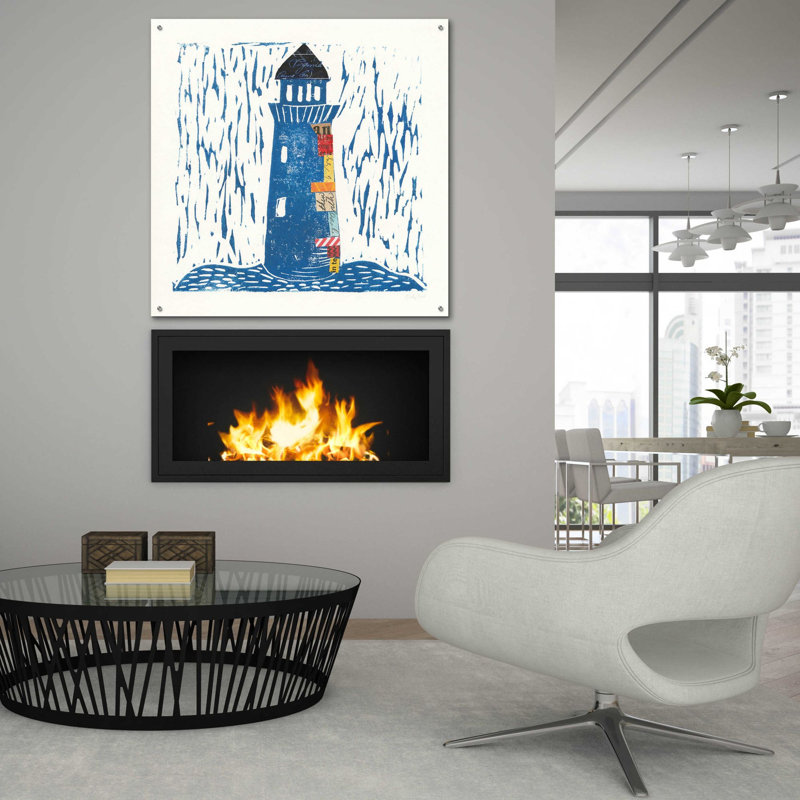 «Nautical Collage II» par Courtney Prahl, art mural en verre acrylique, H 36 po x l 36 po x P 0,2 po
