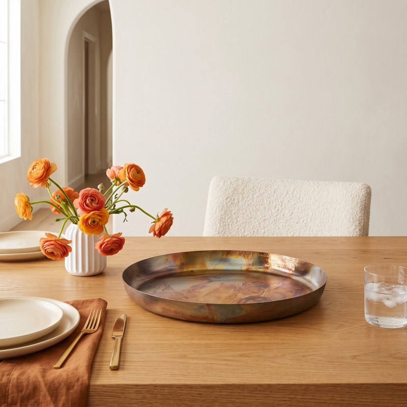 Alina Round Ottoman Tray