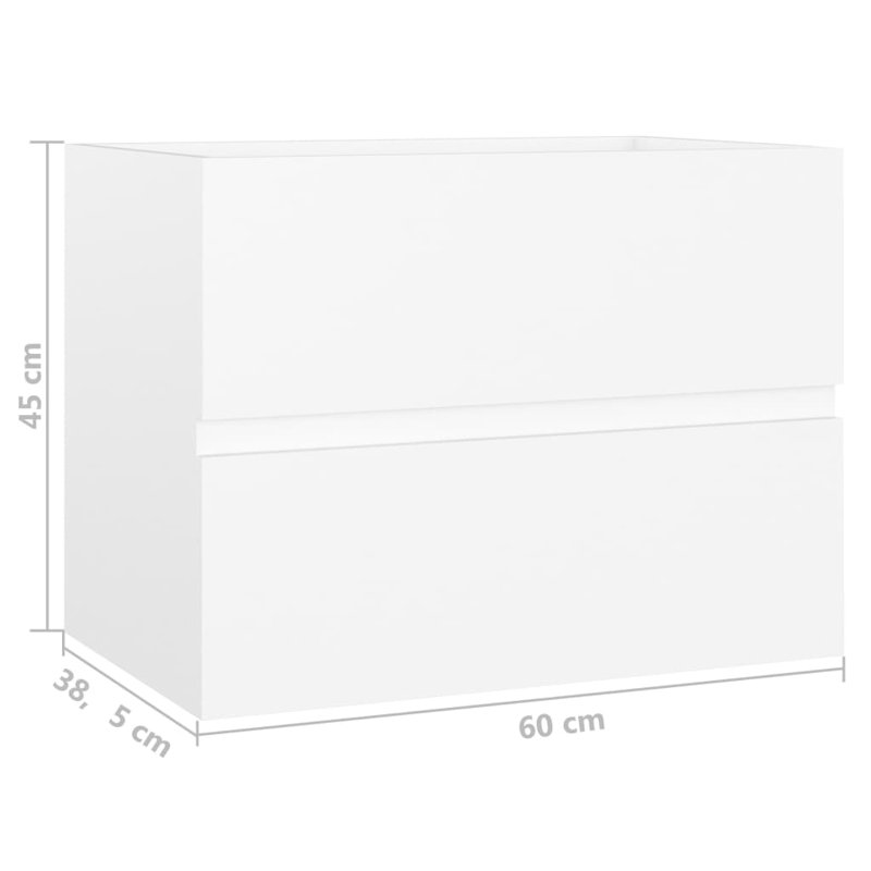 Mahrin 60cm Bathroom Vanity Base Only, White