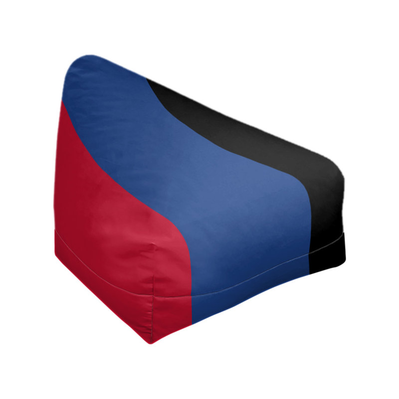 Bean Bag Cover, 2" x 27" x 30", Red/Blue/Black