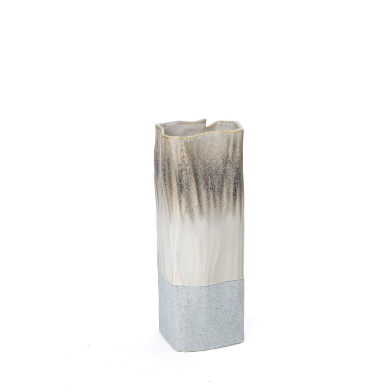 Stathis Handmade Ceramic Table Vase, 12" H x 5" W x 4" D