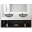 Modern Luxury Wall-mounted Vanity With 60" Solid Surface Top And Oval Glass Vessel Sink-103554948