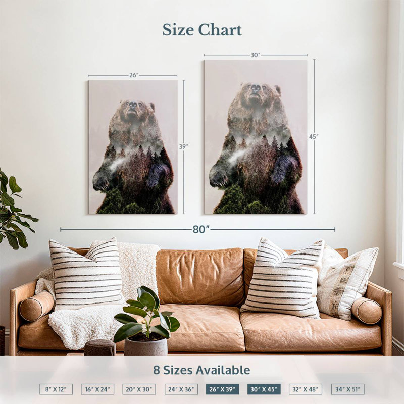 Brampt Forest Pines Bear, 39" H x 26" W