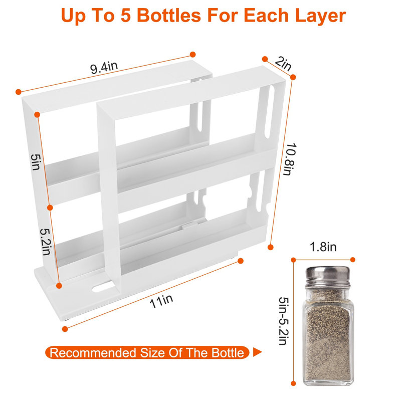 Wall Spice Jar & Rack Set