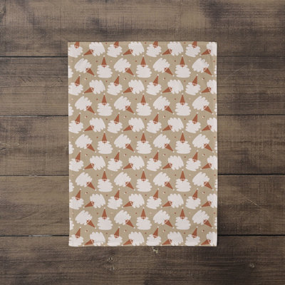 Christmas Santa Claus - Botanical Tea Towel