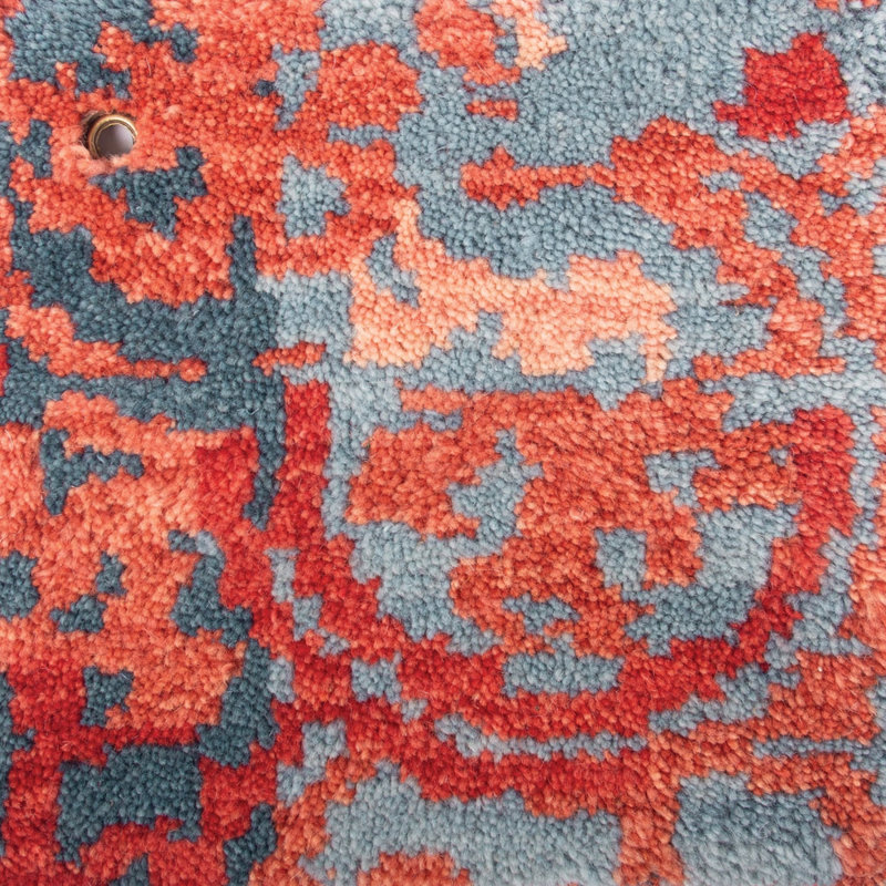 Medina Handmade Wool Navy/Red Area Rug, Rectangle  10' x 14'