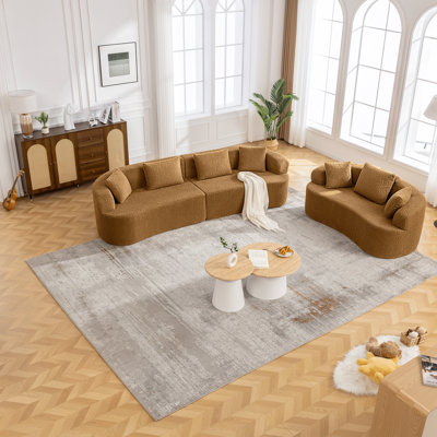 Ensemble de canapé modulaire courbé 3 pièces