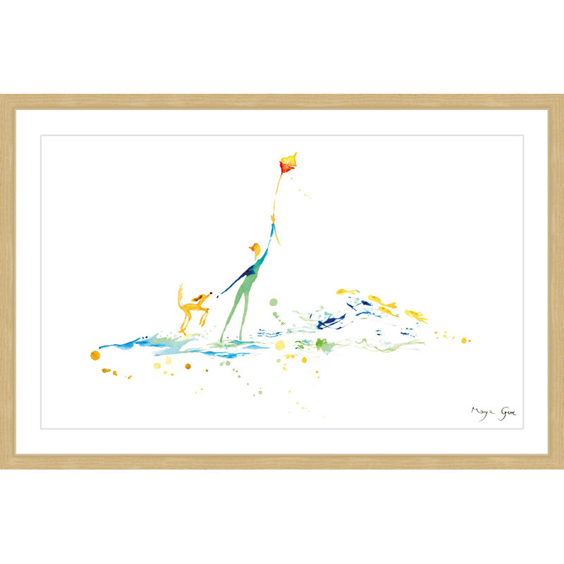 «Boy and His Dog» par Maya Gur, reproduction d'art encadrée, H 24 po x l 36 po x P 1,5 po