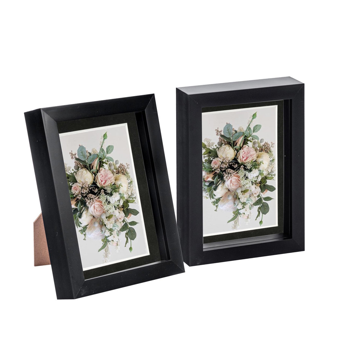 Nicola Spring - 3D Box Photo Frames - 5 x 7" with 4 x 6" Mount