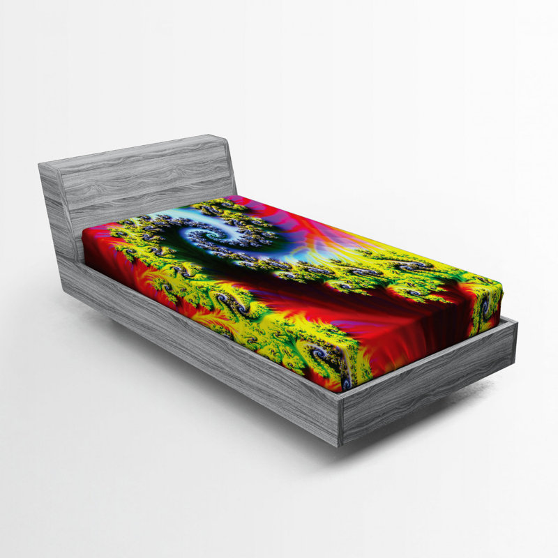 Microfiber Abstract Fitted Sheet, Twin XL Fitted Sheet