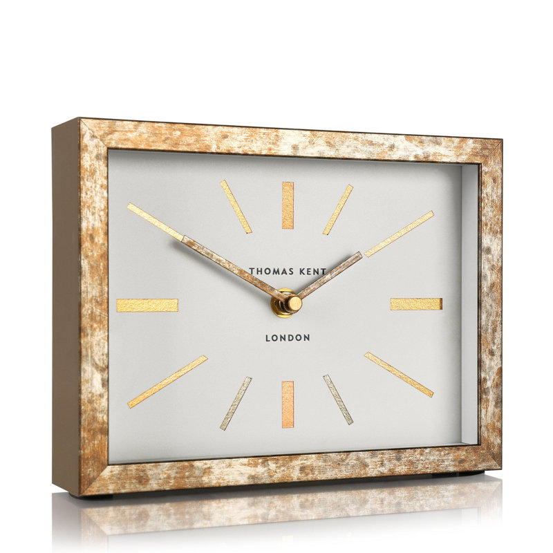 Wood Quartz movement / Crystal Tabletop Clock, Brown