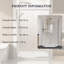 Fini blanc mat 34,75 po X 72 po. Porte de douche pivotante sans cadre néo-angle avec verre trempé de 1/4 po d'épaisseur-117416380