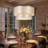 22" 4-Light Tiered Capiz Shell Drum Chandelier-6326707-6326706