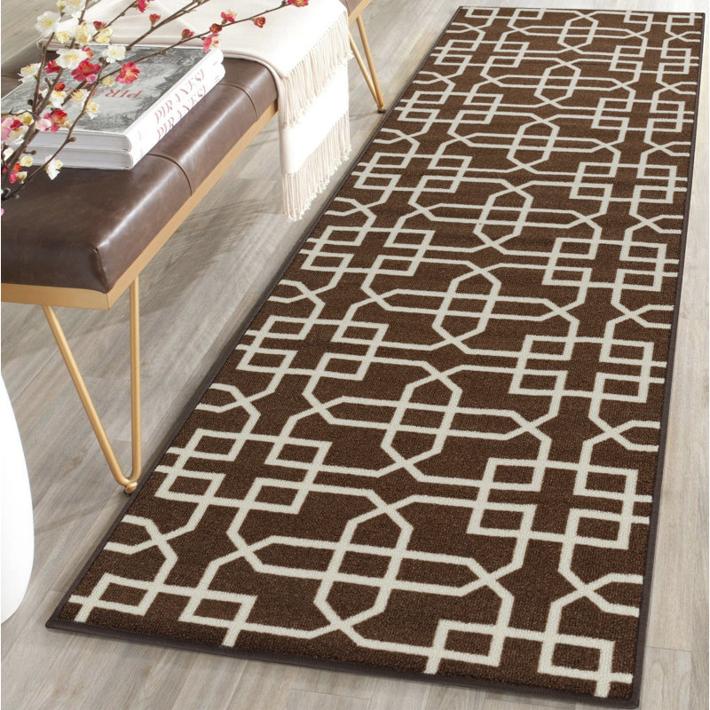 Kiniah Geometric Area Rug, Runner 80 x 300 cm