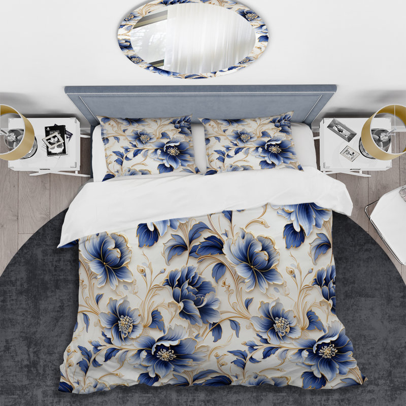 Ensemble de housse de couette Hershal, Housse de couette pour très grand lit et 2 très