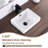 KARAMAG 16" White Porcelain Drop In Bathroom Sink Rectangular Semi-Recessed Vanity Sink With Overflow For Modern Bathroom