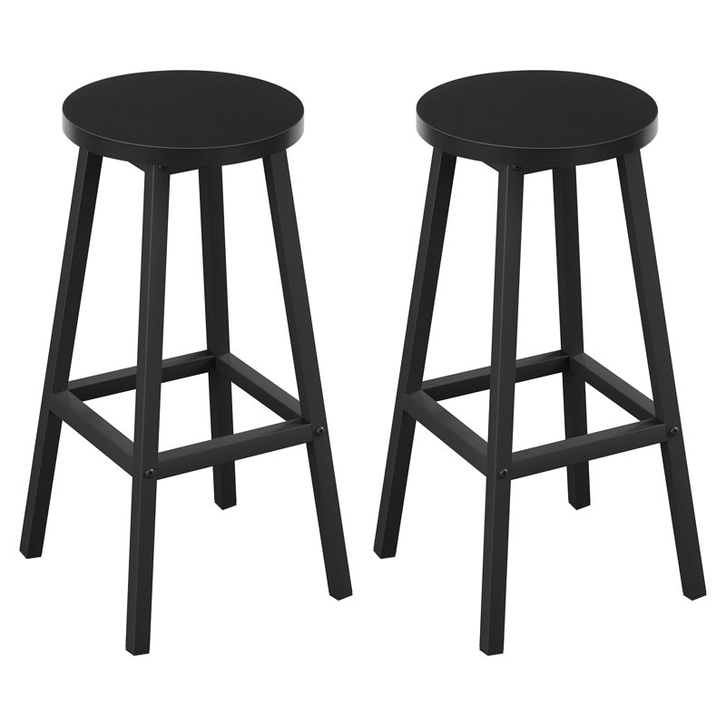 Talayia Counter Stool with Metal Frame, Black