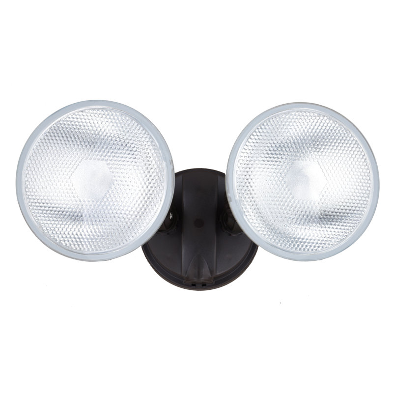 Bronze Dual-Head Outdoor Security Flood Light