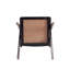 Fauteuil noir et naturel