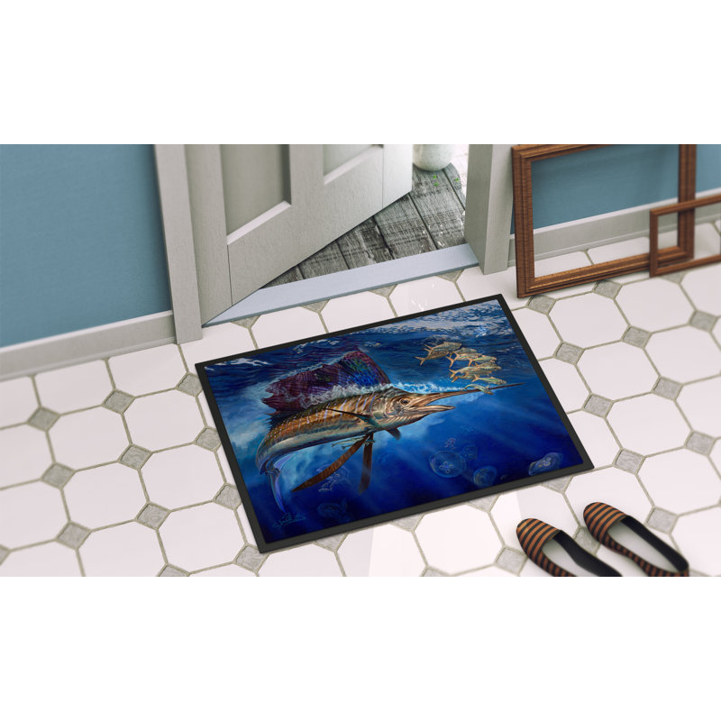 Sailfish 36 po x 24 po à la majesté tapis de porte extérieur antidérapant Eller
