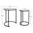 Byson Glass Top Nesting Tables
