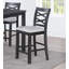 Ensemble de table de salle à manger gris anthracite 5 pièces, 4 chaises et banc d'appoint