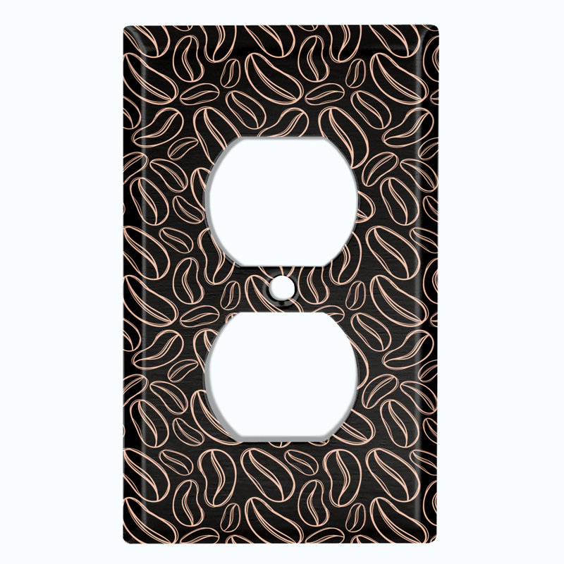 Patterned 1 - Gang Duplex Outlet Standard Wall Plate