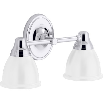 Forte 2 Light Indoor Bathroom Vanity Light Fixture, Position Facing Up or Down, UL Listed