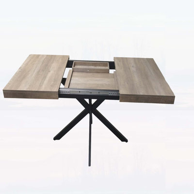 Retro Stretch Dining Table,Stylish Design for Various Rooms
