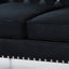 Canapé en velours de 59,4 pouces de largeur avec boutons ornés de pierres précieuses, accoudoirs carrés et 2 coussins-23747833-23747832