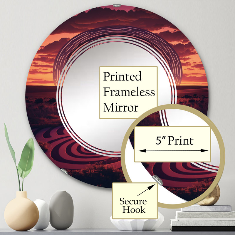 Miroir mural Zelphia, 24 po x 24 po