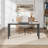 Dining Table For 4, Wooden Rectangular Kitchen Table With Metal Legs-69834347