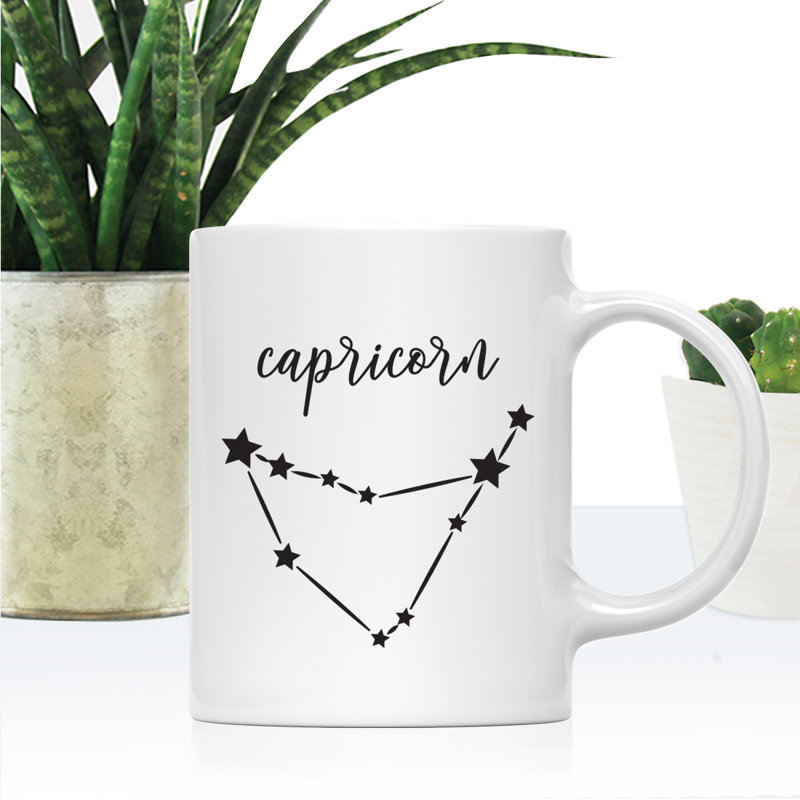 Tasse à café Zodiac en forme d’étoile constellation, Capricorne