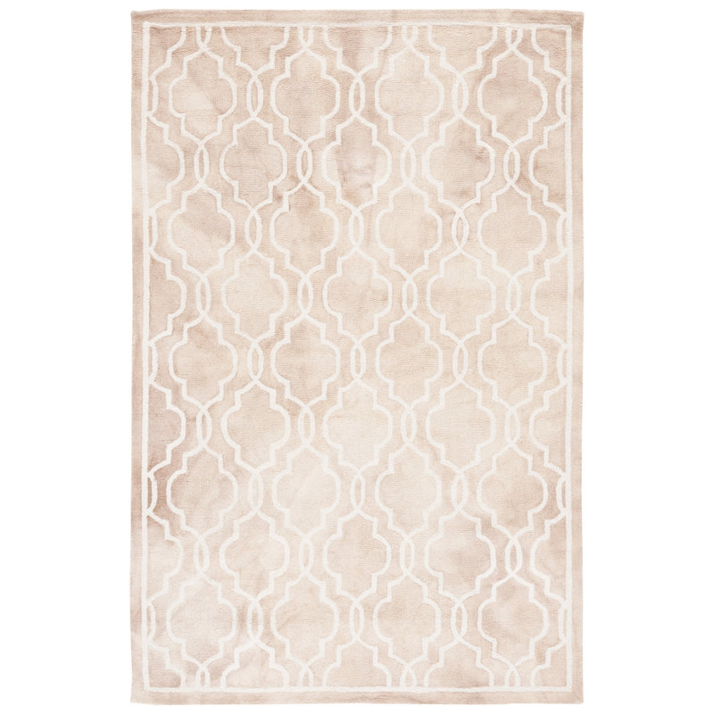 Dip Dye Hand Tufted Wool Geometric Rug, Rectangle 9' x 12'