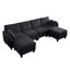 Canapé modulaire de 109 po en chenille modulaire en L avec repose-pieds avec rangement-900335013