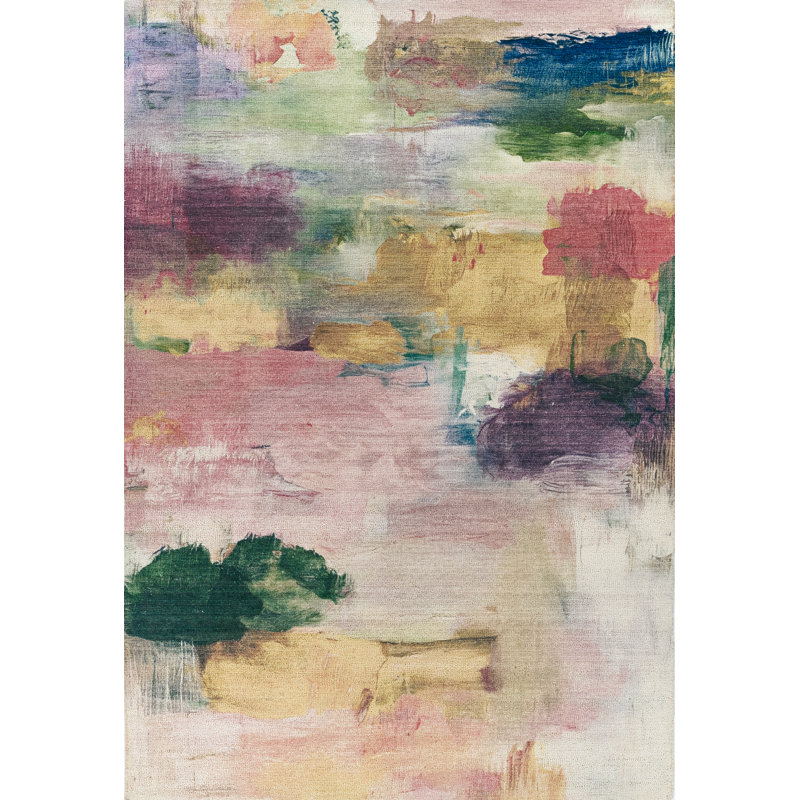 Tapis Calliope tufté à la main en PET, à motifs abstraits, 2,74 m x 3,66 m, 9' x 12'